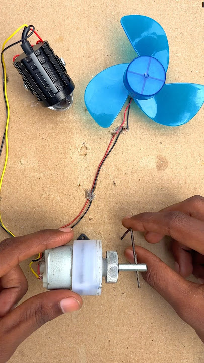 Bike fog light and dc motor fan powered by gear motor