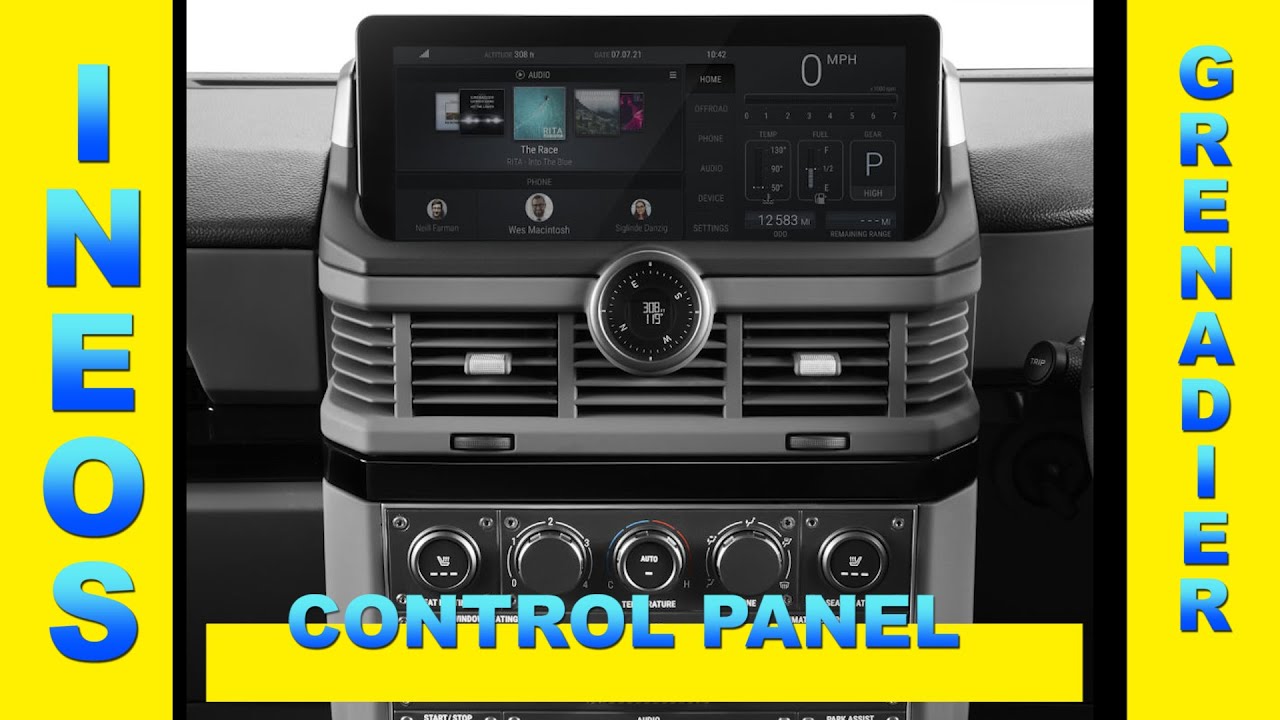 2022 Ineos Grenadier control panel detailed view