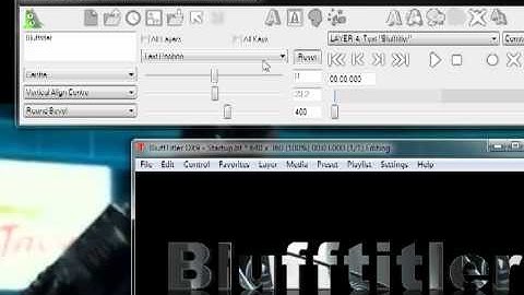 Using Blufftitler with Bender Effect