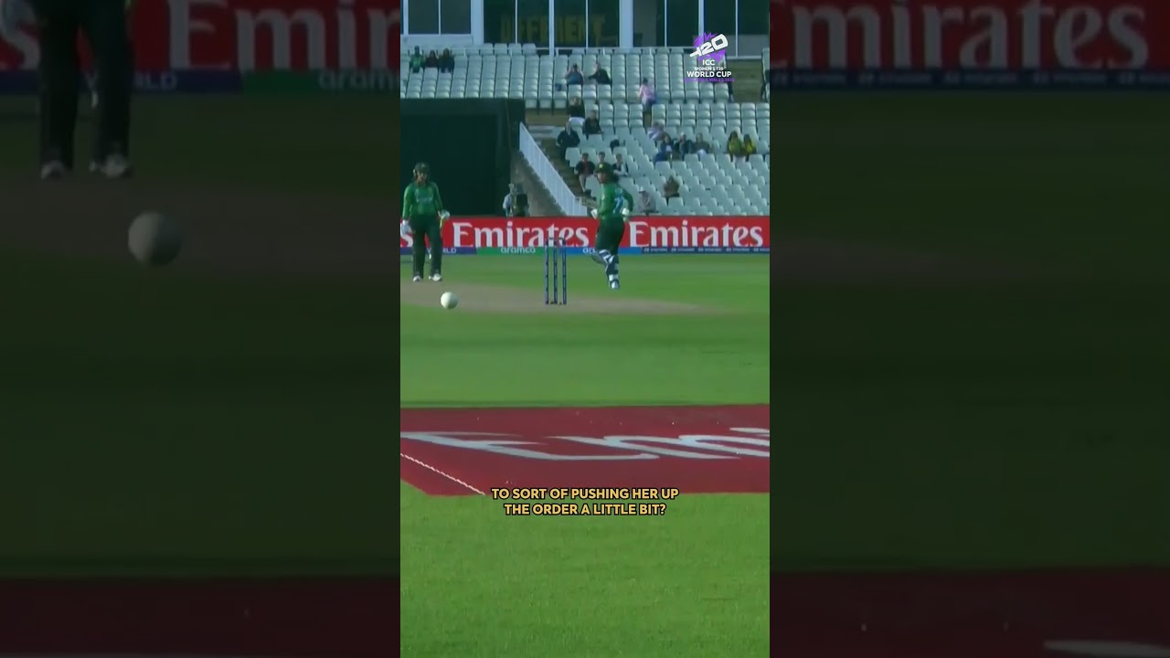 Will we see Fatima Sana further up the order at some point in the #T20WorldCup? 🤔