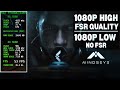 Mindseye | RX 6600 + R5 5500 – FSR Frame Gen (High) vs No FSR (Low)