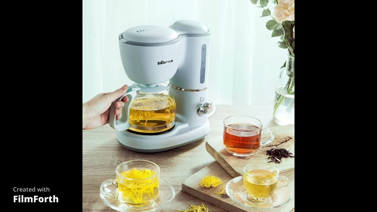 600ML American Coffee Maker Household Small Automatic Drip Mini Coffee Pot Flower Teapot Dual.....