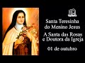 História da vida Santa Teresinha do Menino Jesus (1873 -1897) - Santa das Rosas e Doutora da Igreja