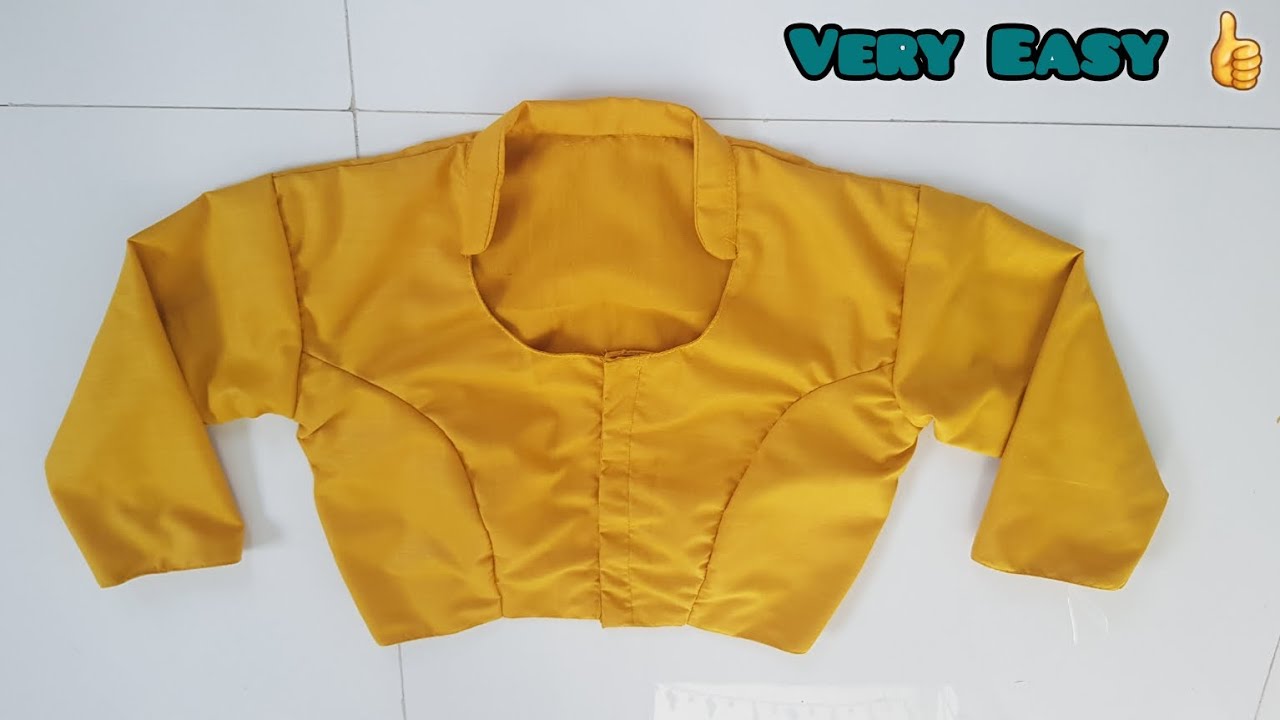 Half Collar Neck Blouse Cutting & Stitching Very Easy Tutorial/Collar Blouse Cutting & Stitching