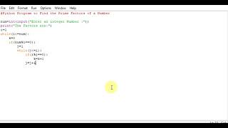Python Program to Find the Prime Factors of a Number