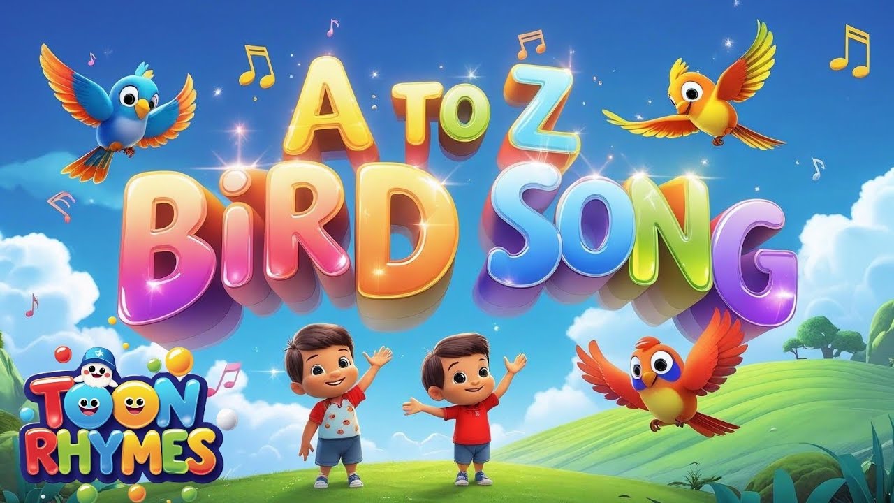 A to Z Bird Song | Learn Birds Name in English | 3D Rhyme for Kids