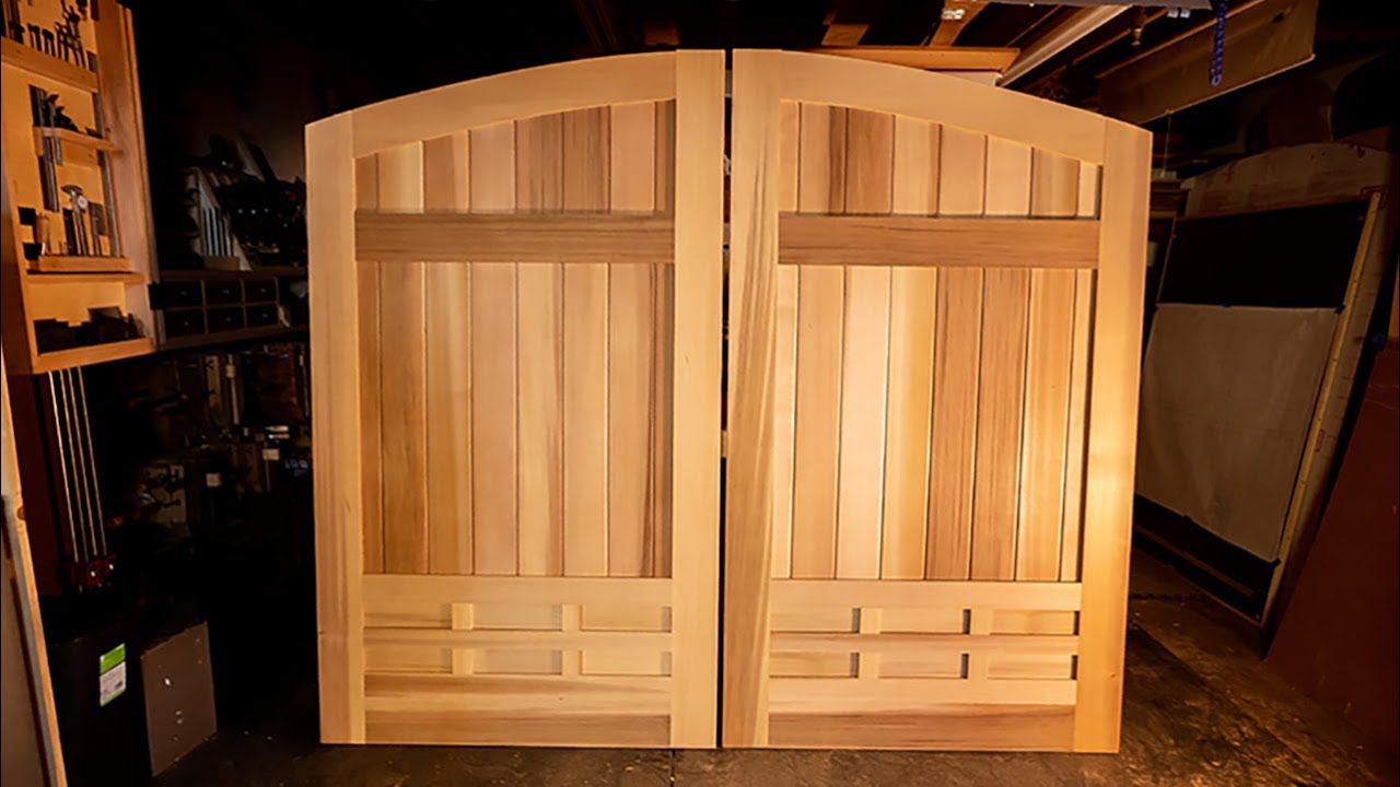 Custom Wood Garden Gate - arched top design