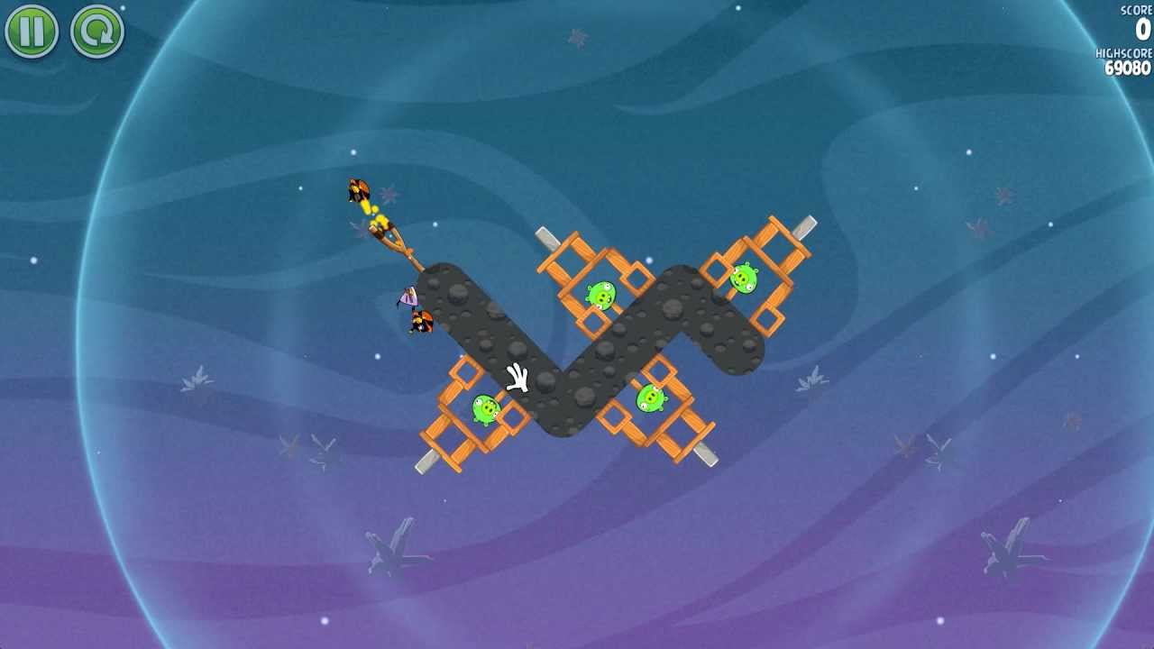 Angry Birds Space 2-15 Cold Cuts 3 Stars — Walkthrough level 2-15
