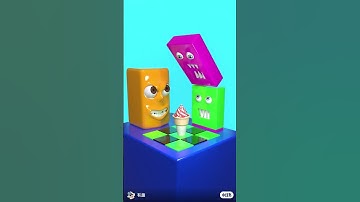 Satisfaction Cube Illusion with Ice-cream ♾ #ytshorts #satisfying #shorts