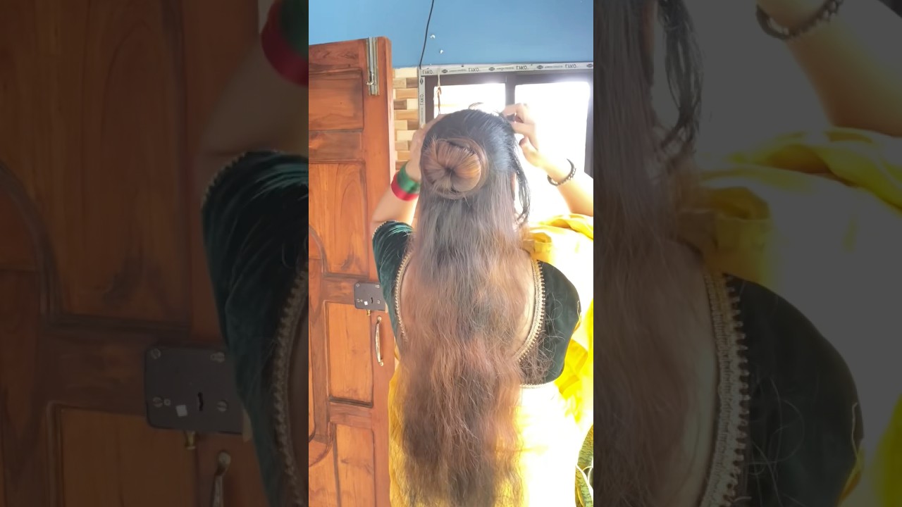 Easy Messy Bun Tutorial 😍#hairstyle #openhairstyle #messybun #hair #viral #youtubeshorts #easyhack