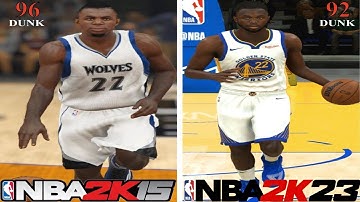 DUNKING with ANDREW WIGGINS in Every NBA 2K