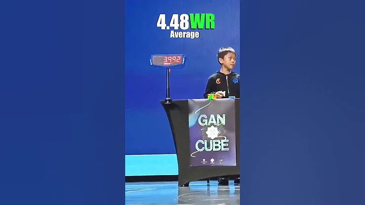Yiheng Wang 4.48 World Record Average 3x3 Rubik's Cube #shorts