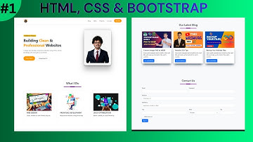 How to Create Personal Portfolio Website using HTML CSS  Bootstrap | Responsive Design Step by Step