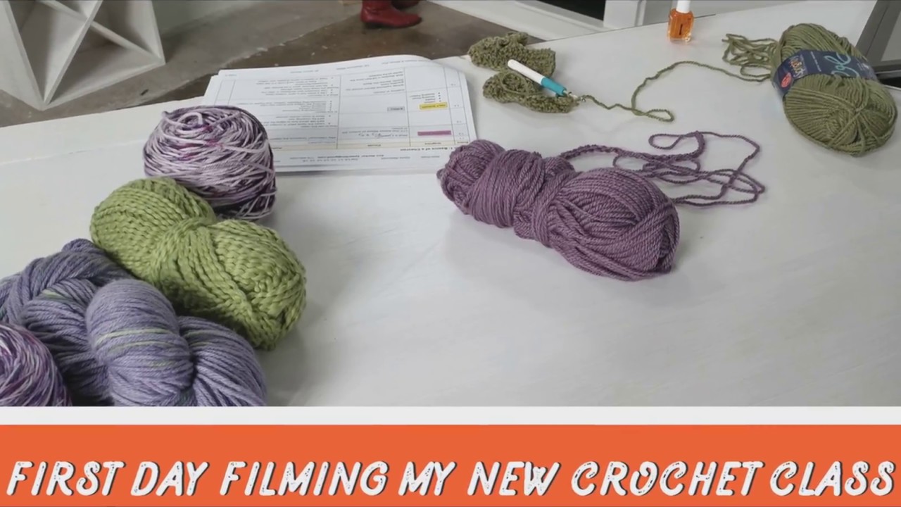 First Day Filming My New Crochet Class