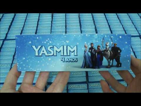 IDEIA DE LEMBRANCINHAS TEMA FROZEN - CAIXA DE BIS - IDEIA DE LEMBRANCINHAS TEMA FROZEN - CAIXA DE BIS