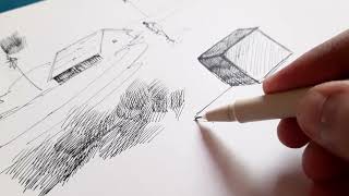 Basic Pen/Pencil strokes | Beginners Introduction painting for beginners tutorial