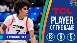 Kyshawn George (18 PTS) took just 19 MIN to get it done in CAN 🇨🇦 win over COL at #AmeriCup 2025!
