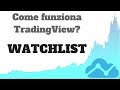 Come funziona tradingview  watchlist