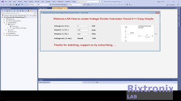 How to create Voltage Divider Calculator Simple Easy Visual C++ Pt4