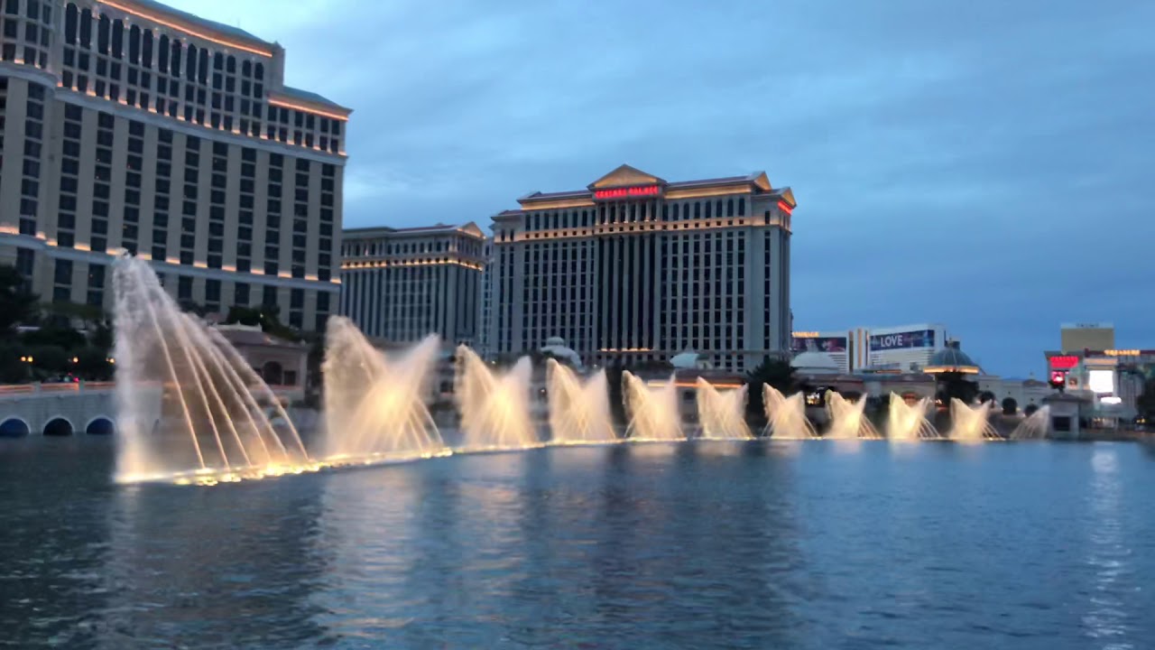Time to Say Goodbye Bellagio fountains Las Vegas YouTube