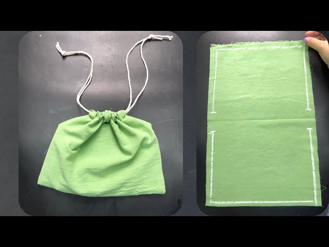 ✓Super Easy Double-Layer Drawstring Bag Sewing Tutorial - YouTube