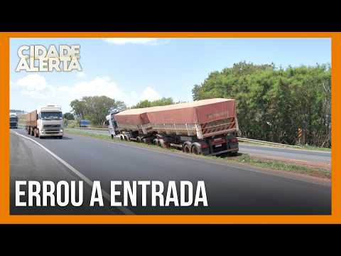 Semi-truck driver gets confused and ends up in the Beltway median