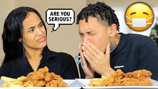 Constantly Sneezing on my Wife&#39;s Food Prank! *She Gets Mad*
