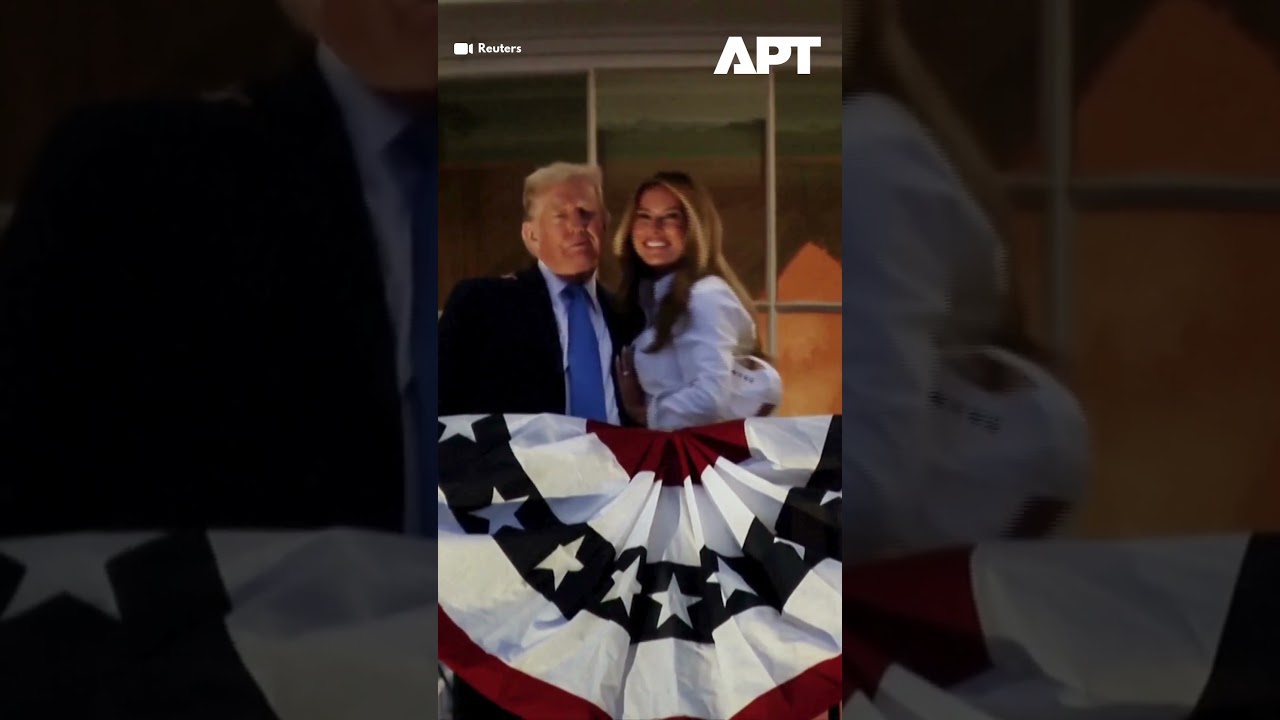 Trump Embraces Melania as Fireworks Light Up White House After Signing Historic Spending Bill | APT