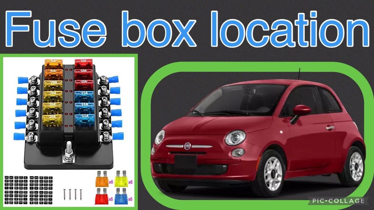 The fuse box location on a 2012 fiat 500 