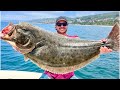 Our biggest california halibut ever catch clean and cook