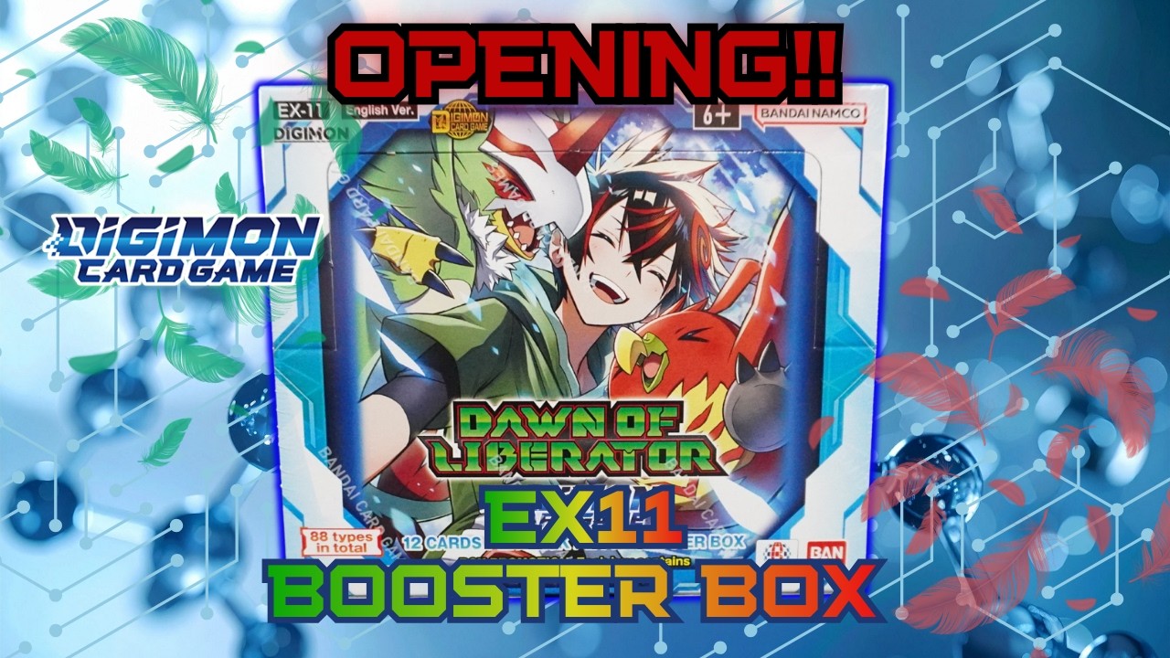 Распаковка и вскрытие бустерной коробки Digimon TCG EX11 Dawn Of Liberator | Карточная игра Digimon