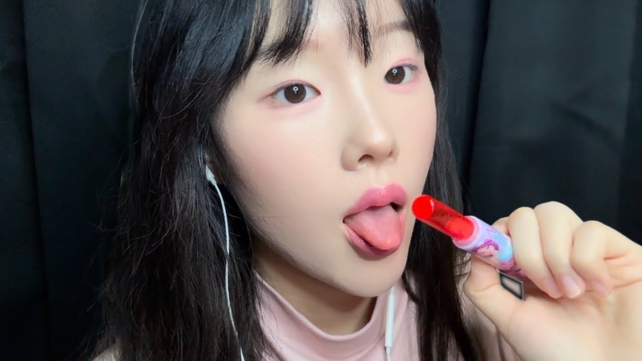 🍭 립스틱 사탕 ASMR | Lipstick Candy Eating Sounds, Crunchy Lollipop, Sweet Candy Mukbang, No Talking ASMR