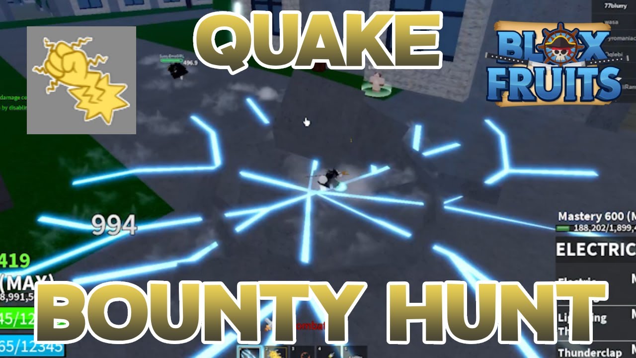 Quake Awakening + Godhuman Combo and Bounty hunting] Blox fruits 