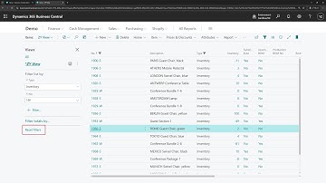 Business Central short video: Reset/clear all Filters to defaults on a list