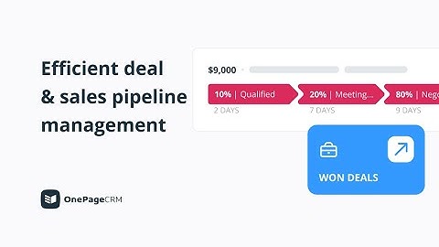 CRM Tutorial | Efficient sales pipeline & deal management | OnePageCRM