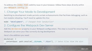 Solving the Issue: Webpack Not Showing index.html in Browser