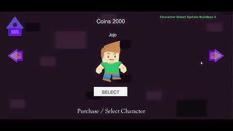 Character Select System For Buildbox 3