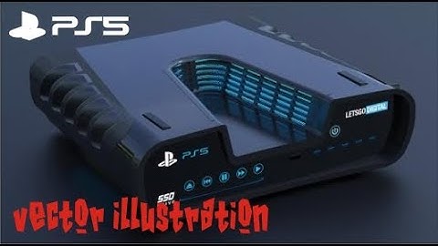 PS5 Vector Illustration Corel Draw PlayStation drawing