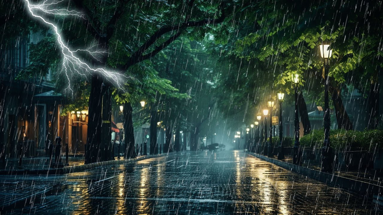 Sonido de Lluvia Relajante para Dormir - Lluvia y Truenos por la Noche ...