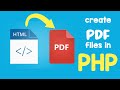 Create PDF files from HTML using PHP and mPDF | Quick programming tutorial