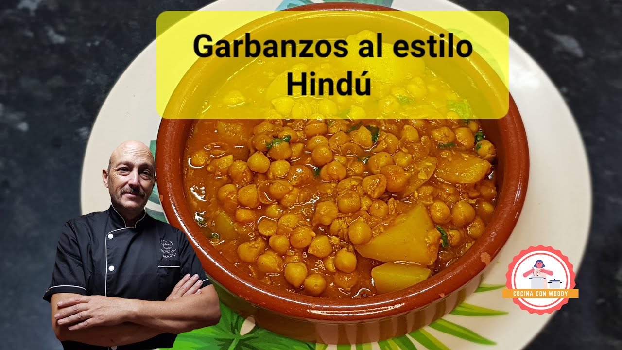 Garbanzos estilo hindú Chana Masala (cocina India)