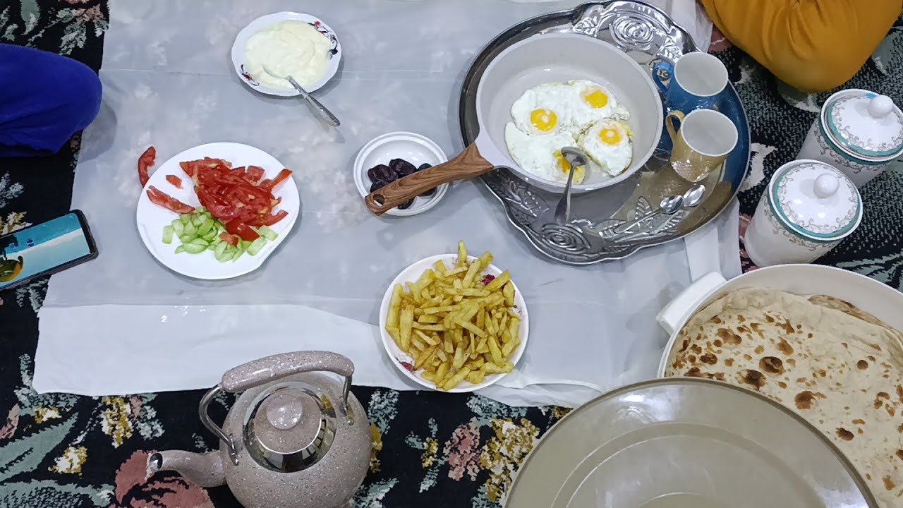 #روتين حتا برمضان تعب شوكت نرتاح😅 فطور فاصوليه 🌿😍