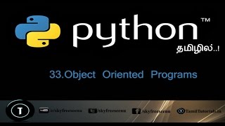 Python Tutorial in Tamil 33 Object Oriented Program