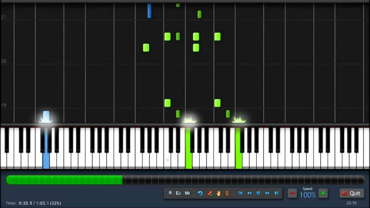 Inspector Gadget Theme - Piano Tutorial (100%) Synthesia - YouTube