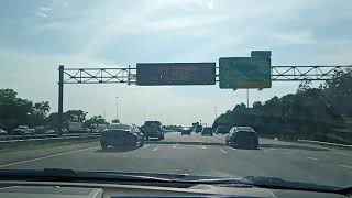 Drive through Downtown Tampa, FL to Tampa International Airport (TPA) on I-4 W/I-275 S 3-2024