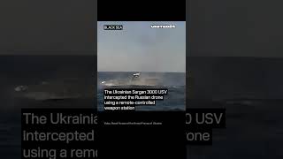 Ukrainian Drone Destroys Russian Craft in First Ever Naval Drone Duel #warinukraine