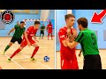 I played in a pro futsal match  it was dangerous football skills  goals