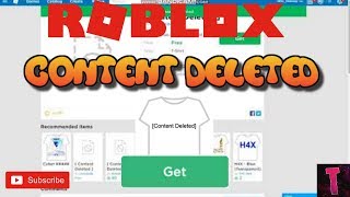 Roblox 2019 How To Get Content Deleted Shirt Youtube - roblox content deleted pants