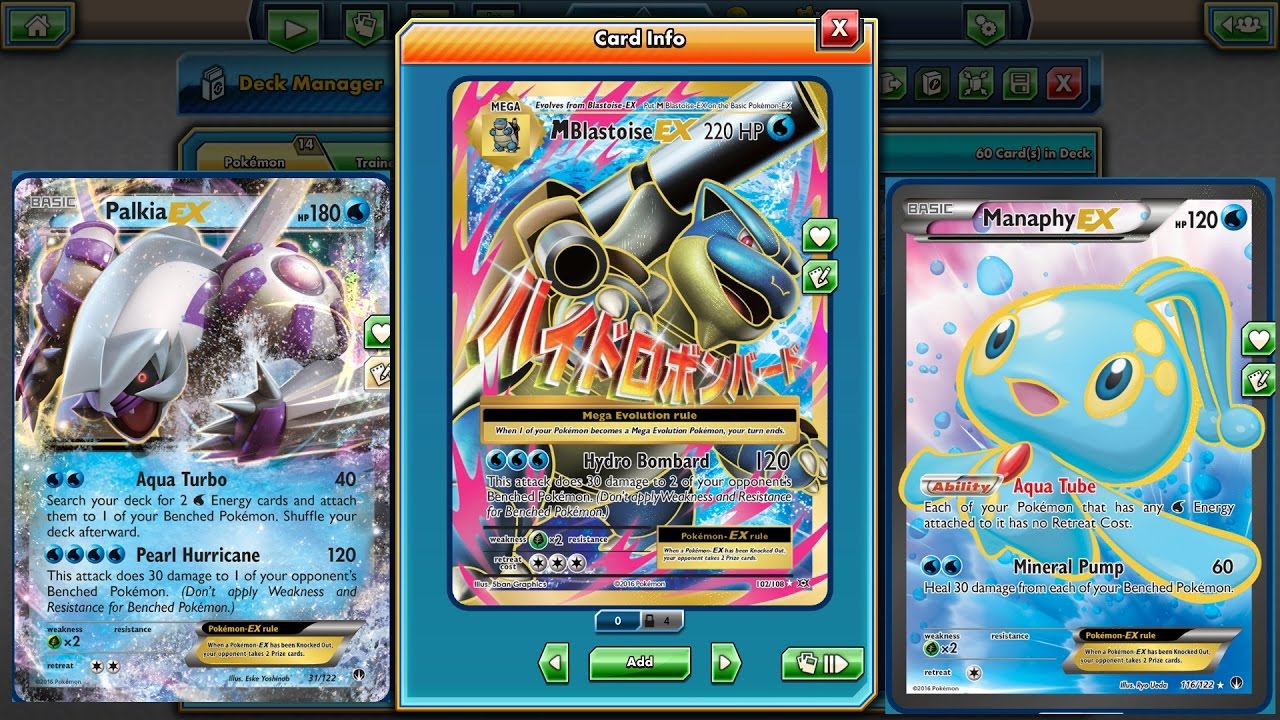 pokemon tcg mega blastoise ex water box standard format deck pokemon tcg standard format 2016