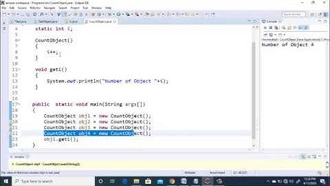 What is static variable in Java | Program to count the number of objects of a class.
